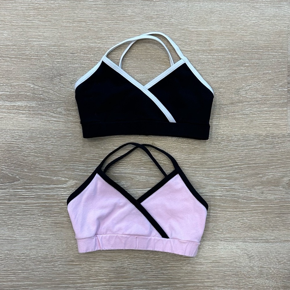 Set 2 pcs Crossover Top (2) Child Medium size $20 for two tops